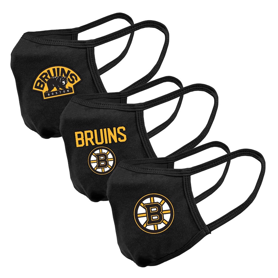Image 695931.jpg, Product 695-931 / Price $38.99, Youth Boston Bruins NHL Reusable Team Logo Face Masks (3-Pack) on TSC.ca's Health & Fitness department