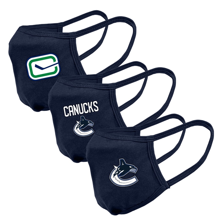 Image 695936.jpg, Product 695-936 / Price $38.99, Youth Vancouver Canucks NHL Reusable Team Logo Face Masks (3-Pack) on TSC.ca's Health & Fitness department