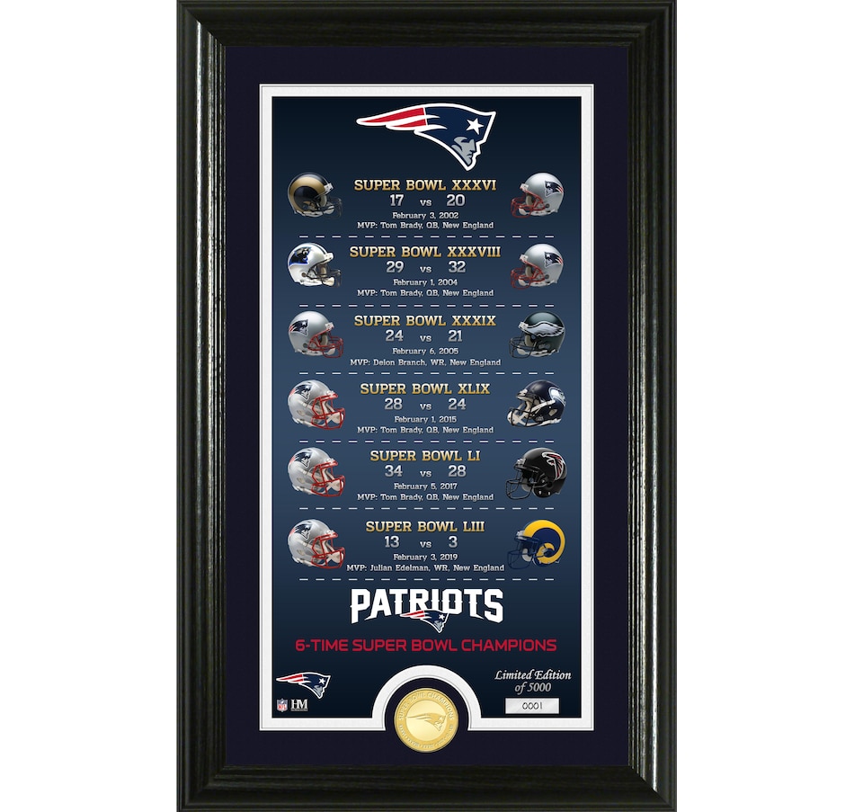 Image 696831.jpg, Product 696-831 / Price $111.99, New England Patriots Legacy Supreme Bronze Coin Photo Mint from Highland Mint on TSC.ca's Sports department