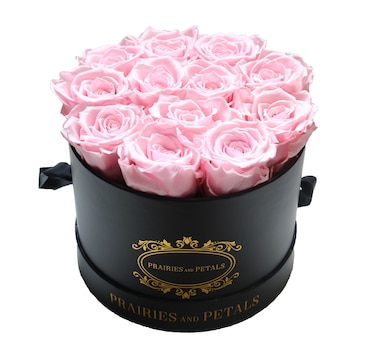 Prairies and Petals Signature Round Arrangement with Parisian Style Black Box