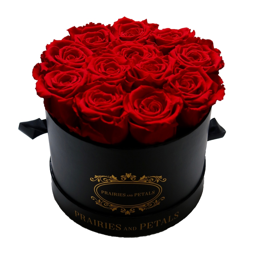 Image 698092_RED.jpg, Product 698-092 / Price $239.00, Prairies and Petals Signature Round Arrangement with Parisian Style Black Box from Prairies And Petals on TSC.ca's Home & Garden department