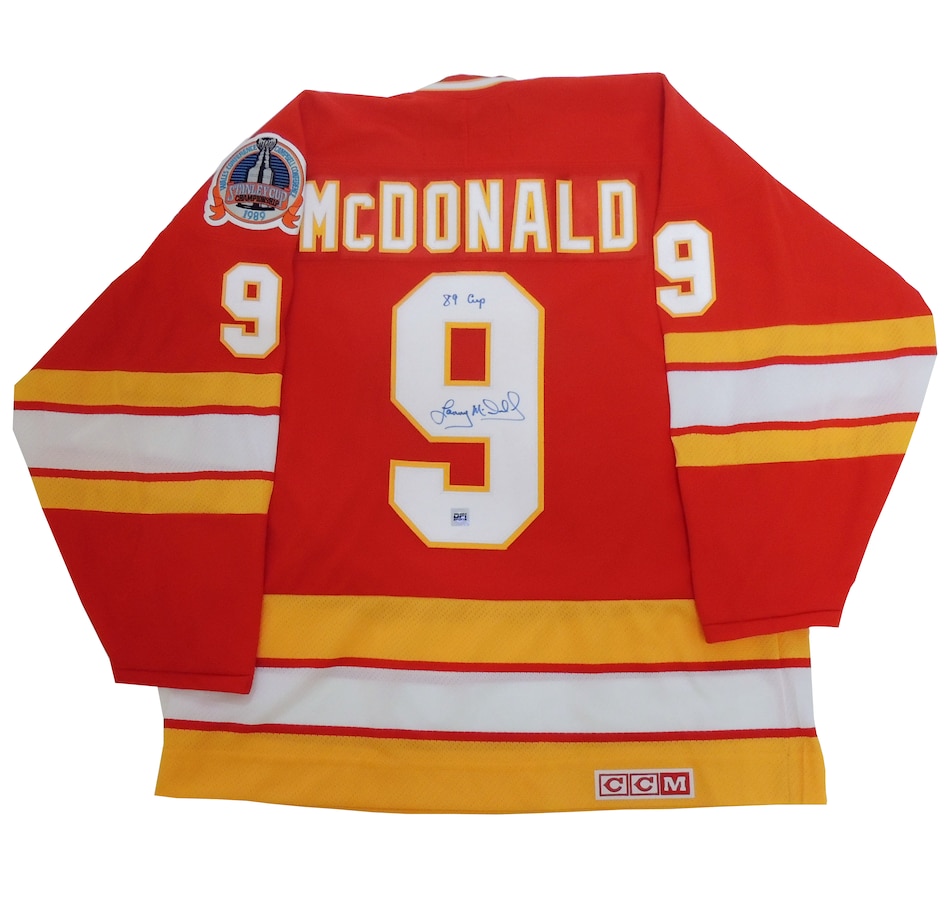 Lanny McDonald Autographed Calgary Flames CCM Jersey w/1989