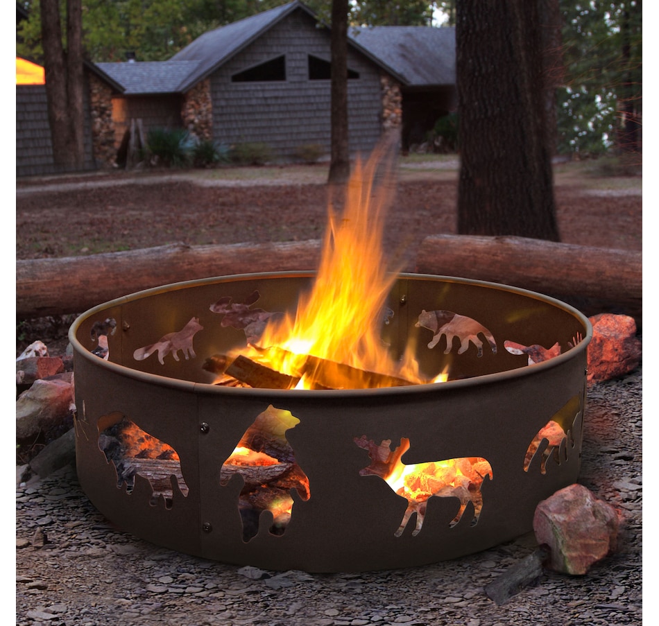 Image 698949_ALTMORE2.jpg, Product 698-949 / Price $89.99, Landmann Big Sky Steel Fire Ring (28") Wildlife from Landmann on TSC.ca's Home & Garden department
