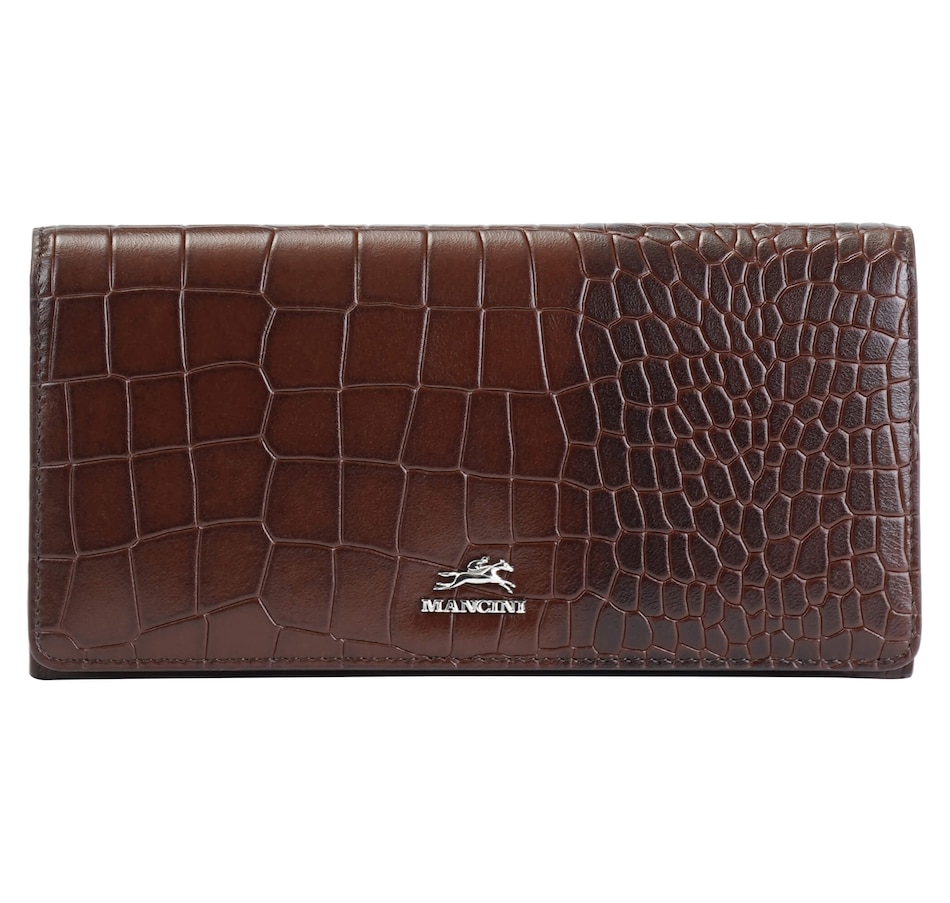 Image 701019_BRNC.jpg, Product 701-019 / Price $89.99, Mancini Trifold Wallet With Enhanced RFID Security from Mancini Fine Leather on TSC.ca's Fashion department