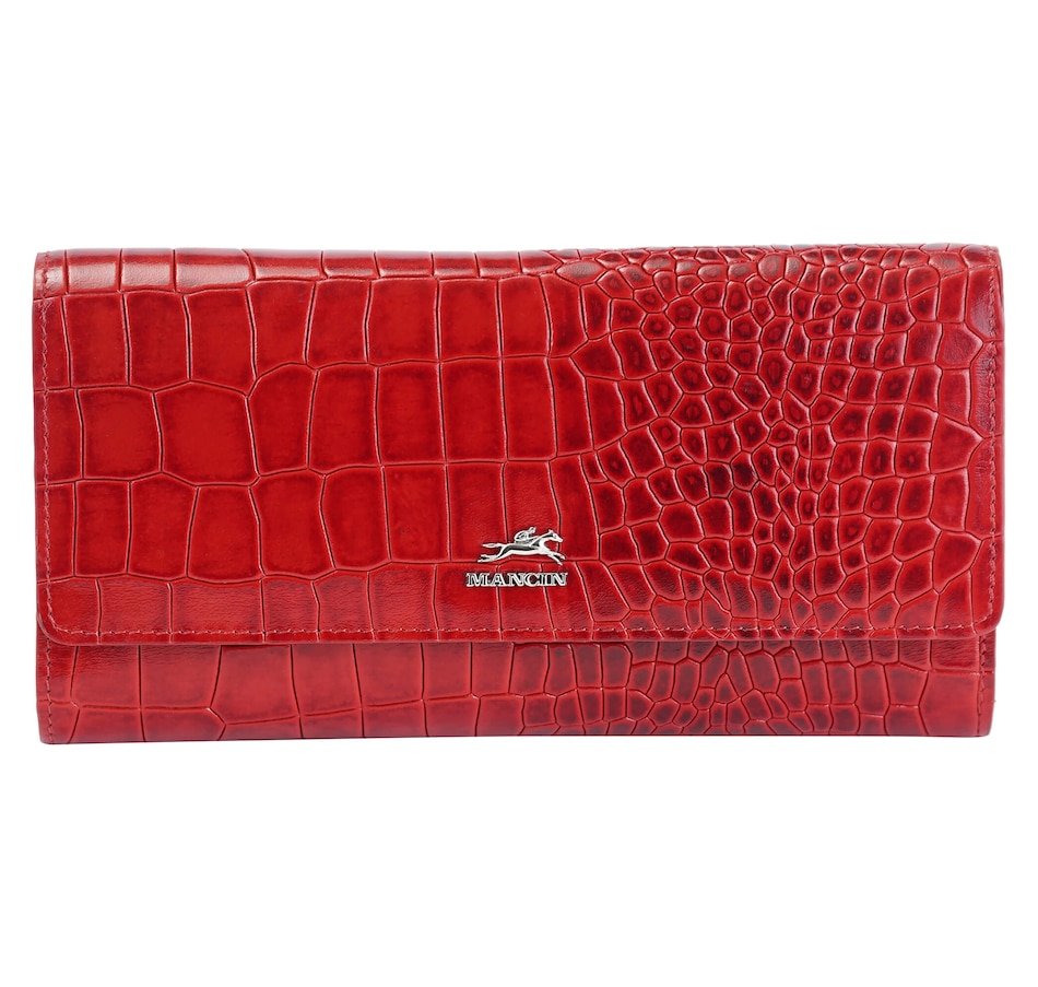 Image 701020_RDCRO.jpg, Product 701-020 / Price $99.99, Mancini Quad Fold Wallet With Enhanced RFID Security from Mancini Fine Leather on TSC.ca's Fashion department