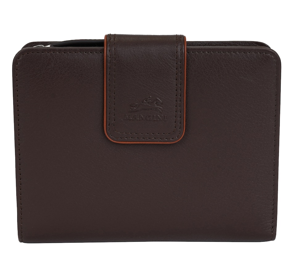 Image 701021_BRN.jpg, Product 701-021 / Price $89.99, Mancini Medium Clutch Wallet With Enhanced RFID Protection from Mancini Fine Leather on TSC.ca's Fashion department