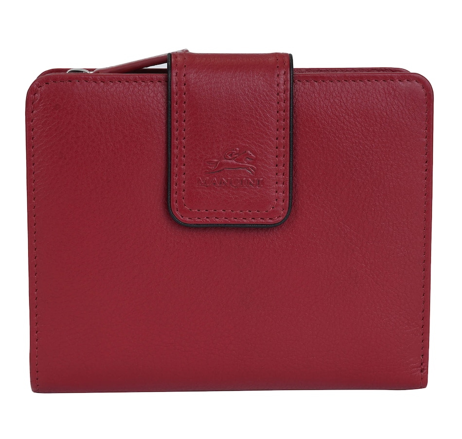 Image 701021_RED.jpg, Product 701-021 / Price $89.99, Mancini Medium Clutch Wallet With Enhanced RFID Protection from Mancini Fine Leather on TSC.ca's Fashion department