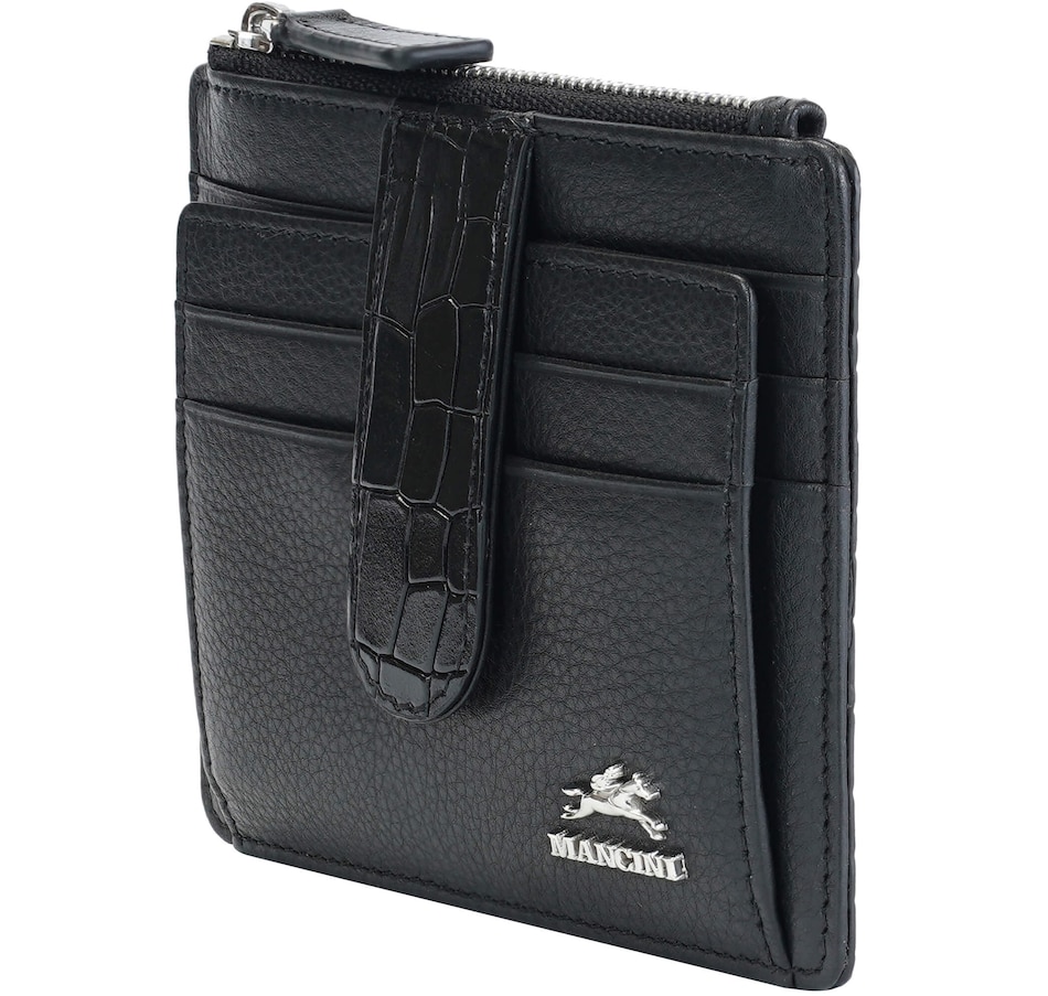 Image 701023_ALTMORE3.jpg, Product 701-023 / Price $47.99, Mancini Card Case With Enhanced RFID Protection Croco from Mancini Fine Leather on TSC.ca's Fashion department