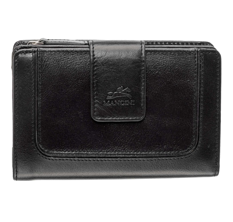 Image 701028_BLK.jpg, Product 701-028 / Price $89.99, Mancini RFID Secure Medium Clutch Wallet from Mancini Fine Leather on TSC.ca's Fashion department
