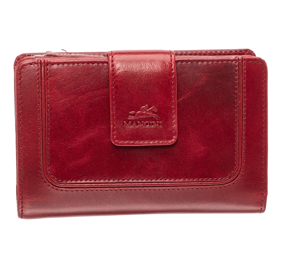 Image 701028_RED.jpg, Product 701-028 / Price $89.99, Mancini RFID Secure Medium Clutch Wallet from Mancini Fine Leather on TSC.ca's Fashion department