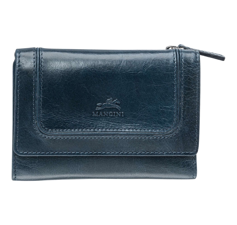 Image 701030_BLU.jpg, Product 701-030 / Price $75.99, Mancini RFID Secure Medium Clutch Wallet from Mancini Fine Leather on TSC.ca's Fashion department