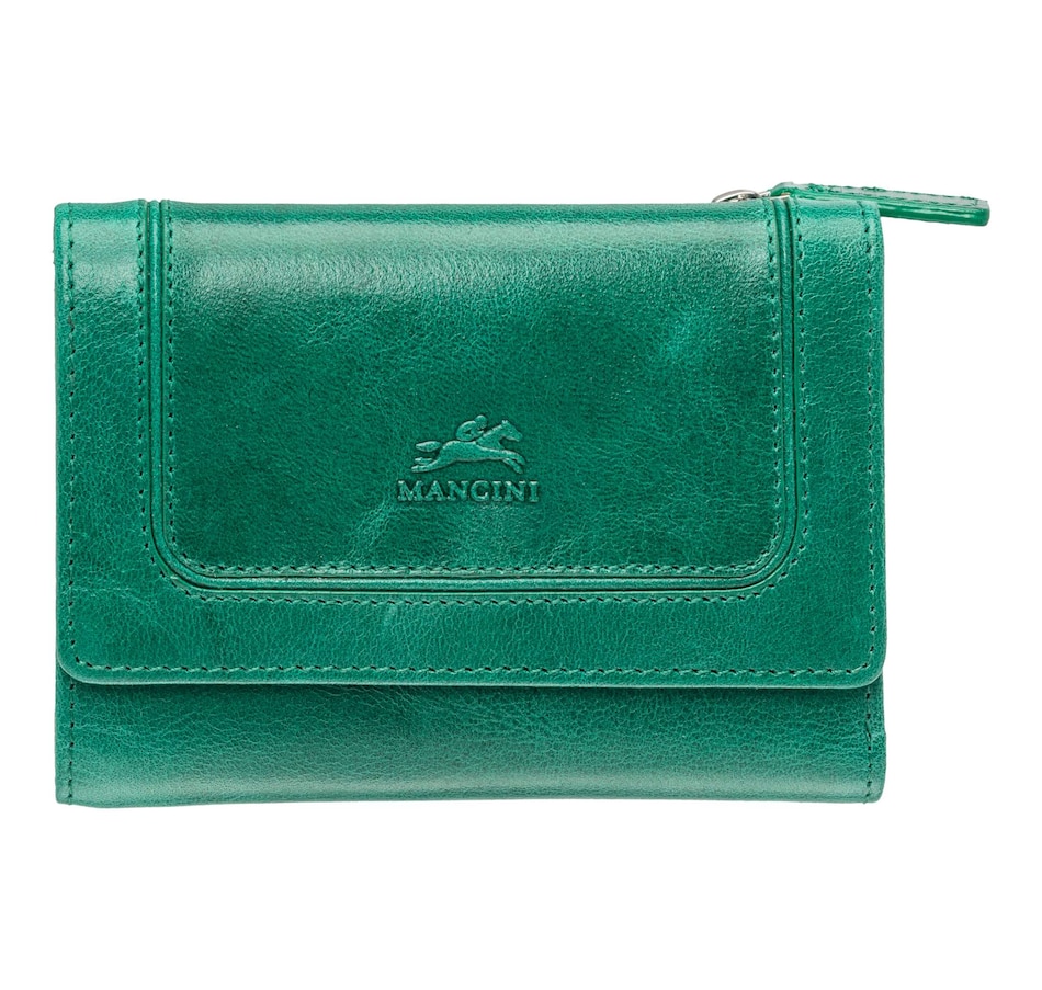 Image 701030_GRN.jpg, Product 701-030 / Price $75.99, Mancini RFID Secure Medium Clutch Wallet from Mancini Fine Leather on TSC.ca's Fashion department