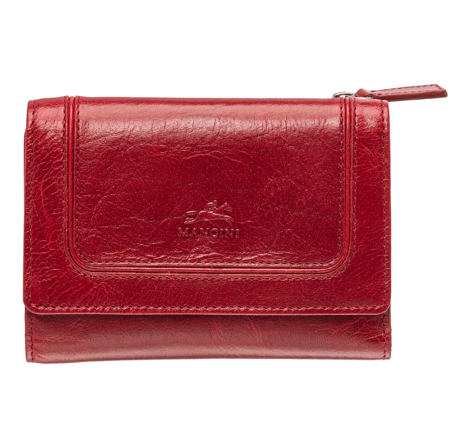 Image 701030_RED.jpg, Product 701-030 / Price $75.99, Mancini RFID Secure Medium Clutch Wallet from Mancini Fine Leather on TSC.ca's Fashion department