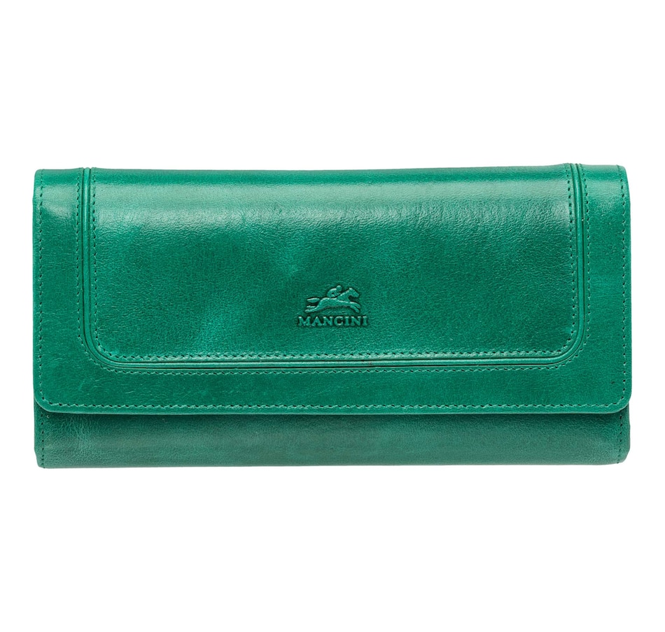 Image 701032_GRN.jpg, Product 701-032 / Price $99.99, Mancini RFID Secure Quadruple Wallet from Mancini Fine Leather on TSC.ca's Fashion department