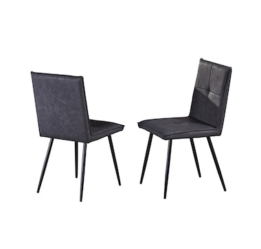 Titus Grey Suede Parson Chairs (Set of 2)