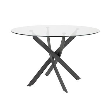 Titus Black Glass Dining Table