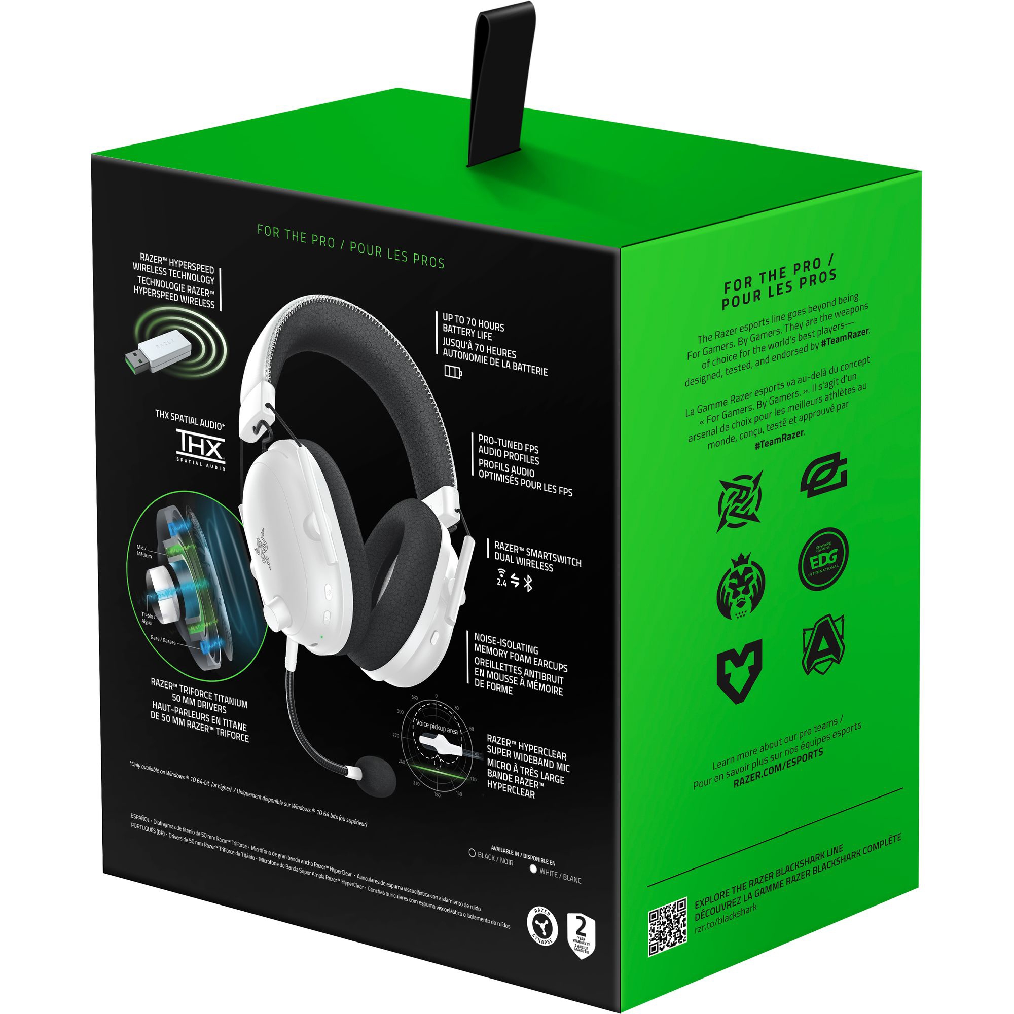 Razer BlackShark V2 Pro (2023) - Wireless E-Sports Headset (white