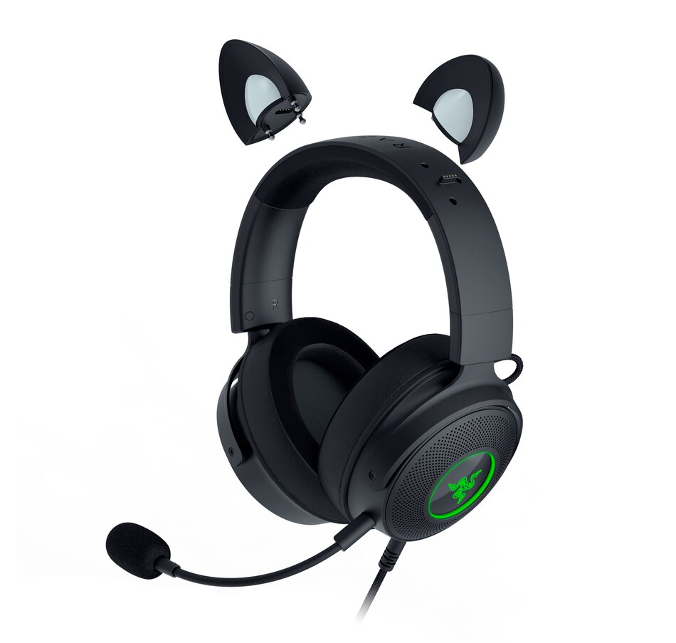 Image 701129_ALTMORE3.jpg, Product 701-129 / Price $289.99, Razer Kraken Kitty Edition V2 Pro Wired RGB Headset with Interchangeable Ears (black) from Razer on TSC.ca's Electronics department