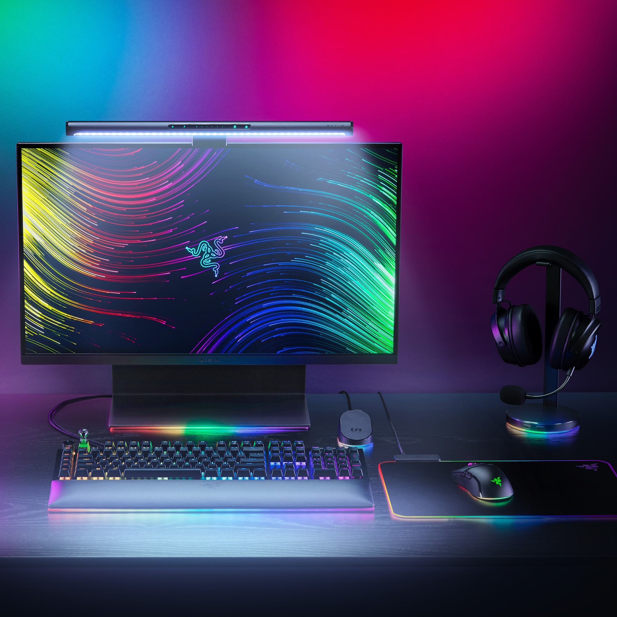 Razer Aether Monitor Light Bar RGB LED Light Bar for Gamer Rooms