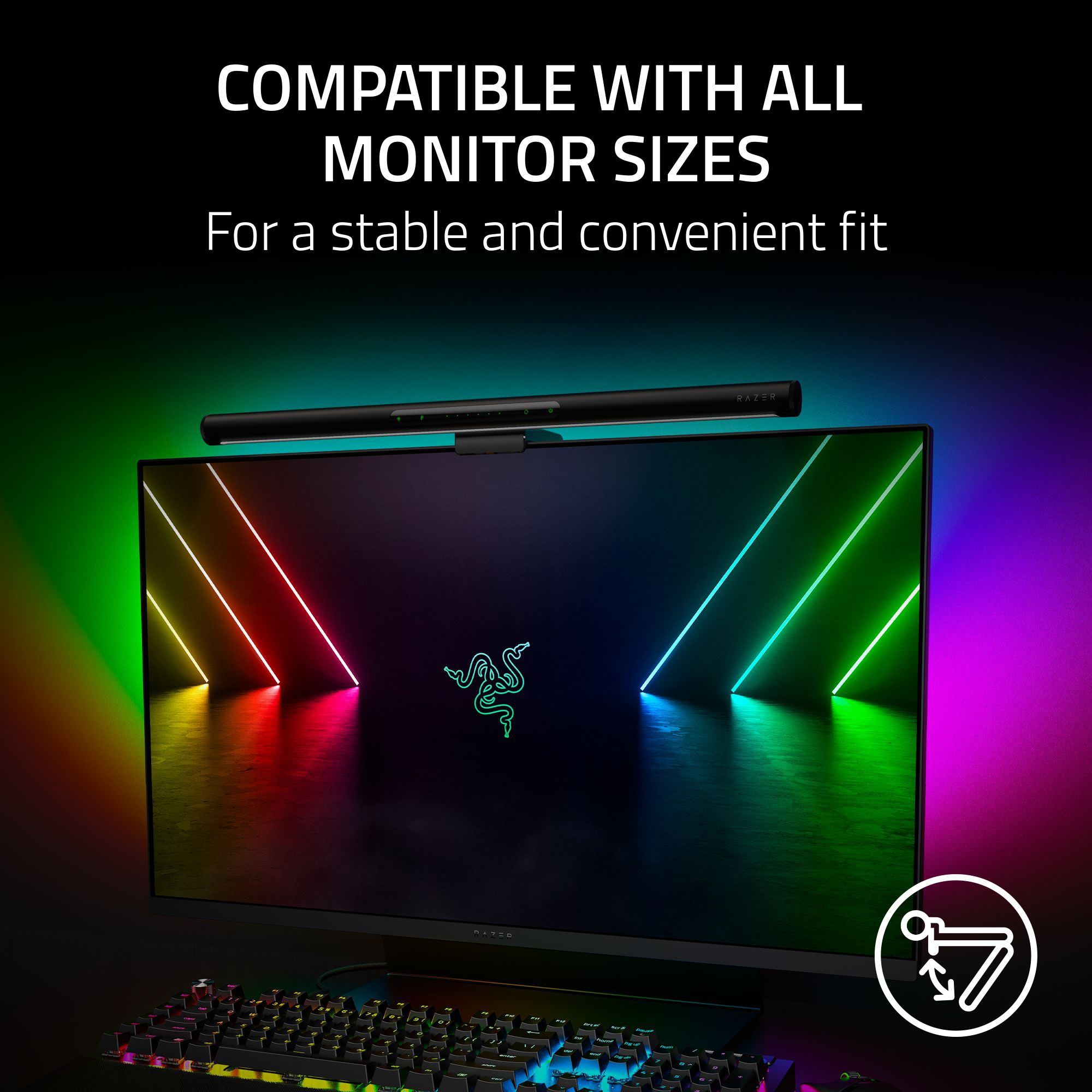 Razer Aether Monitor Light Bar RGB LED Light Bar for Gamer Rooms