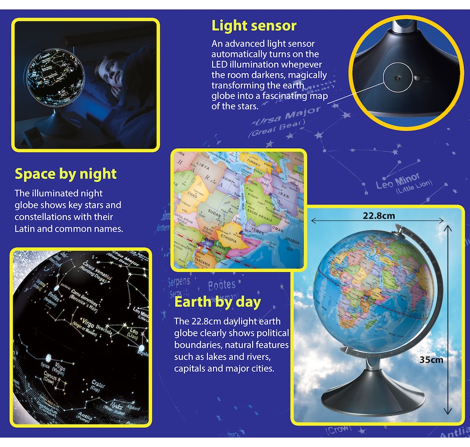 Image 701233_ALTMORE5.jpg, Product 701-233 / Price $69.99, Brainstorm 2-in-1 Globe Earth and Constellations from Brainstorm on TSC.ca's Toys & Hobbies department