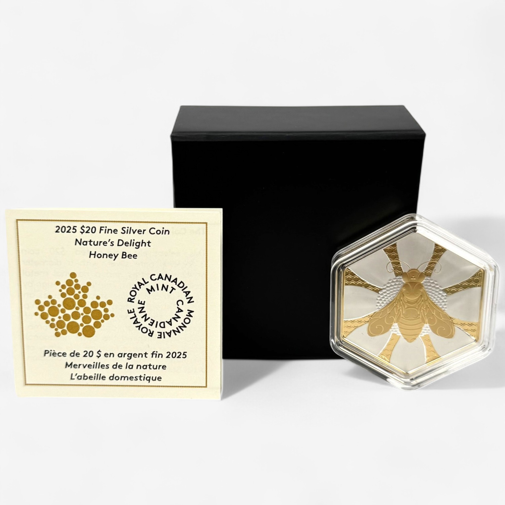 2025 $20 Hexagonal Honeybee Fine Silver Coin - TSC.ca