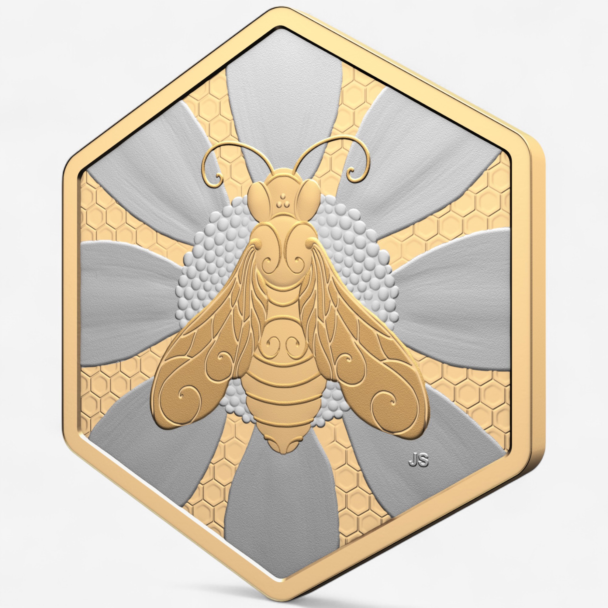 2025 $20 Hexagonal Honeybee Fine Silver Coin - TSC.ca