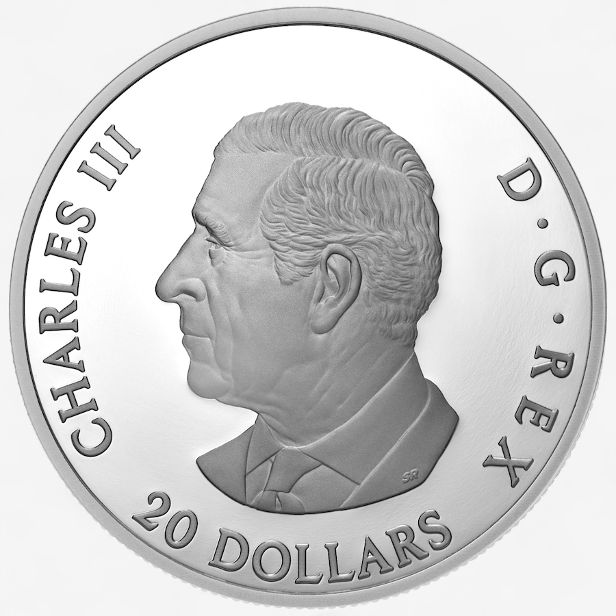 Image 701349_ALTMORE4.jpg, Product 701-349 / Price $239.95, 2025 $20 Moon Sky Raven Holographic Fine Silver Coin from Royal Canadian Mint (RCM) on TSC.ca's Coins department