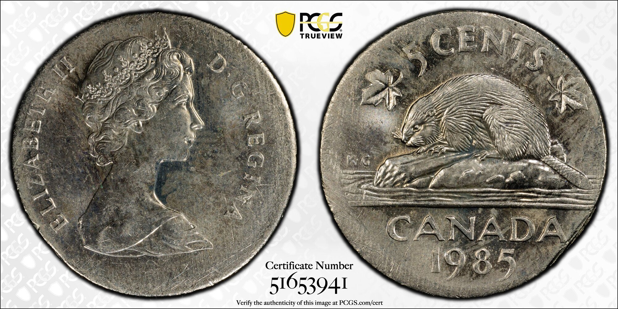 Rare Canadian Major Error Coin: Uncirculated 1985 Five-Cent