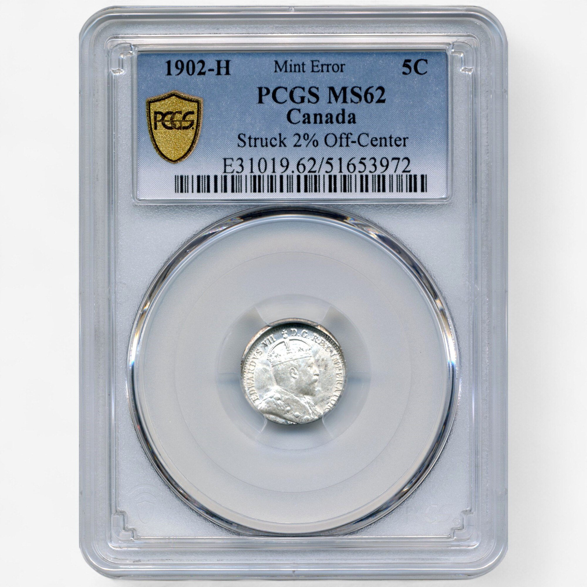 Rare Canadian Error Coin: Uncirculated 1902H Five-Cent