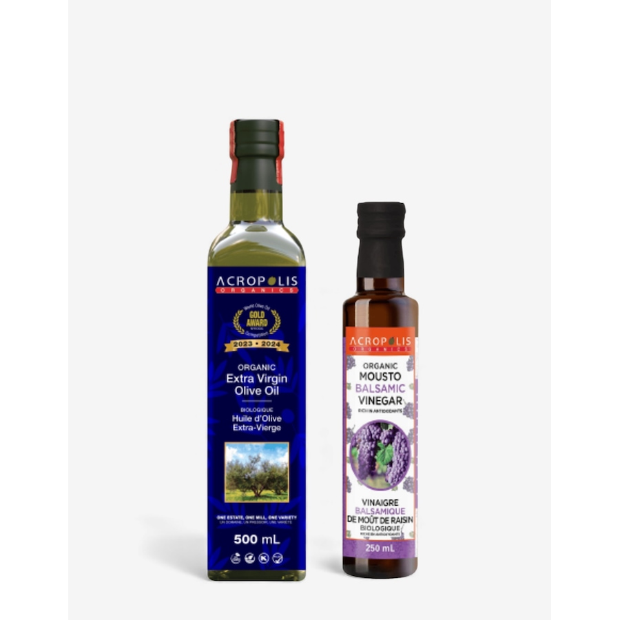 Image 701379.jpg, Product 701-379 / Price $64.99, Acropolis Organics - Certified Organic Extra-Virgin Olive Oil and Organic Mousto Balsamic Vinegar from Acropolis Organics on TSC.ca's Kitchen department