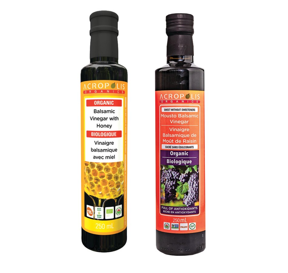 Image 701380.jpg, Product 701-380 / Price $26.99, Acropolis Organics - Organic Balsamic Vinegar with Honey and Organic Mousto Balsamic Vinegar from Acropolis Organics on TSC.ca's Kitchen department