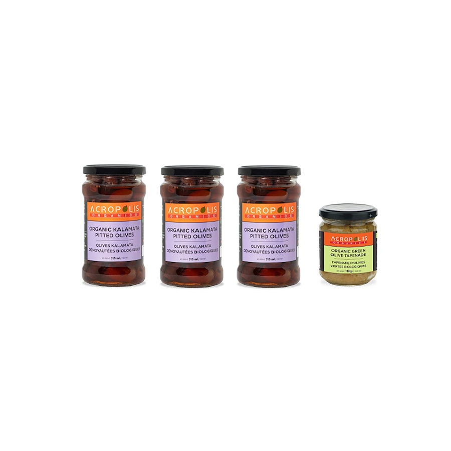 Image 701383.jpg, Product 701-383 / Price $39.99, Acropolis Organics - Organic Pitted Kalamata Olives and Organic Green Tapenade from Acropolis Organics on TSC.ca's Kitchen department