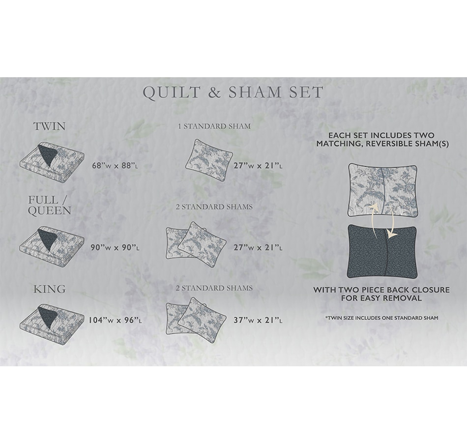 Image 701395_ALTMORE10.jpg, Product 701-395 / Price $83.99 - $143.99, Laura Ashley Felicity Breeze Quilt Set from Laura Ashley on TSC.ca's Home & Garden department