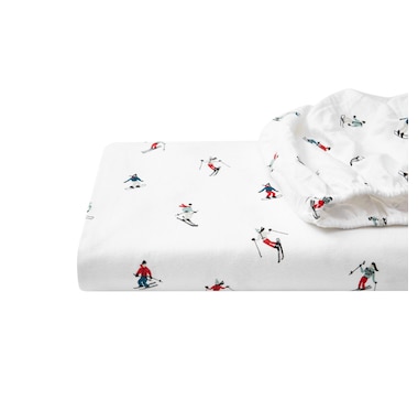 Eddie Bauer Ski Slope 100% Cotton Flannel Sheet Set