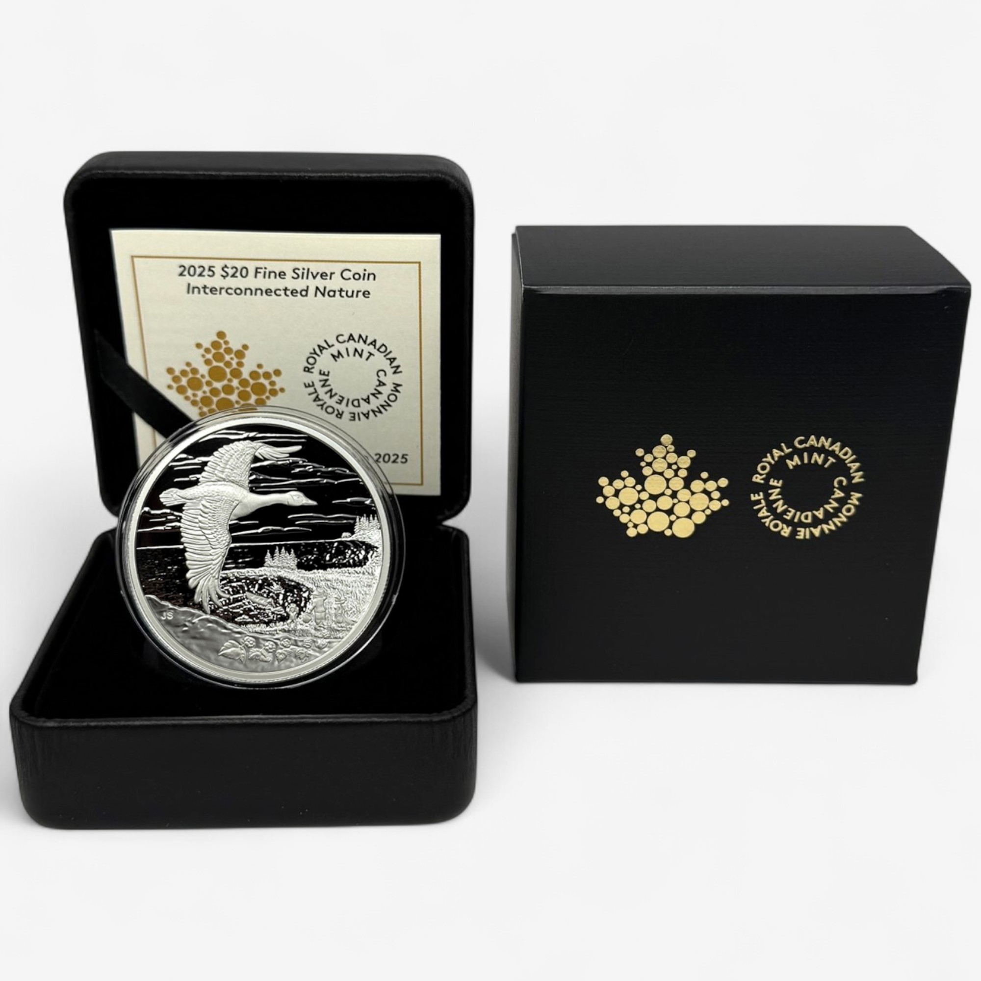 2025 $20 Interconnected Nature Canada Goose One-Ounce Fine Silver