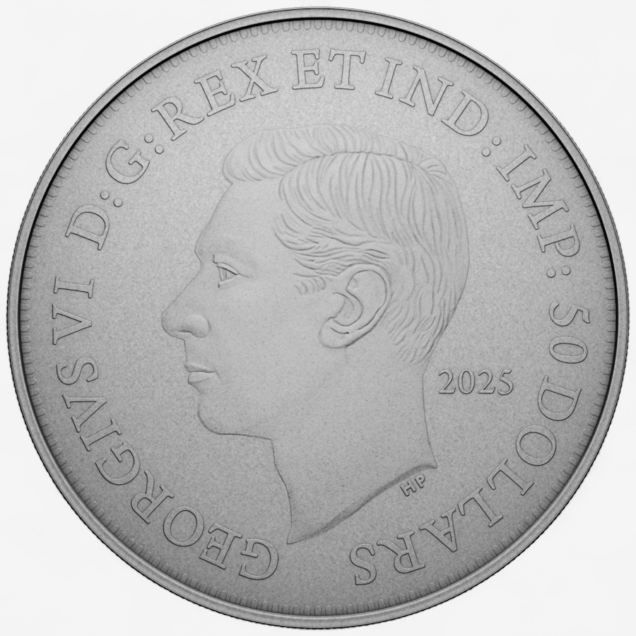 Image 701509_ALTMORE3.jpg, Product 701-509 / Price $999.95, 2025 $50 Five-Ounce Fine Silver 1939 Royal Visit Medallion Sketch Design Large 110 mm with Exclusive Bonus Original 1939 Bronze Royal Visit Medallion from Royal Canadian Mint (RCM) on TSC.ca's Coins department