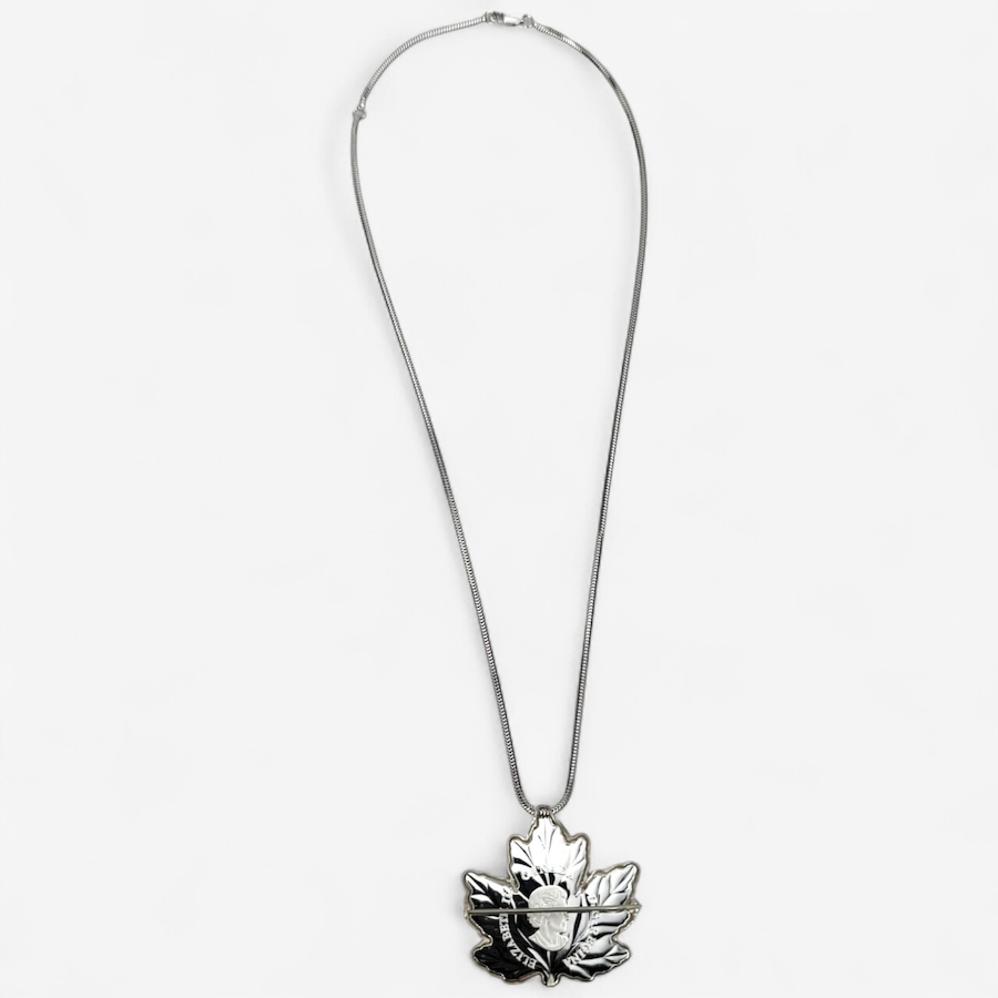 Image 701514_ALTMORE4.jpg, Product 701-514 / Price $189.95, $10 Fine Silver Maple Leaf Silhouette Coin Necklace with 20-Inch Sterling Silver Chain from Royal Canadian Mint (RCM) on TSC.ca's Coins department