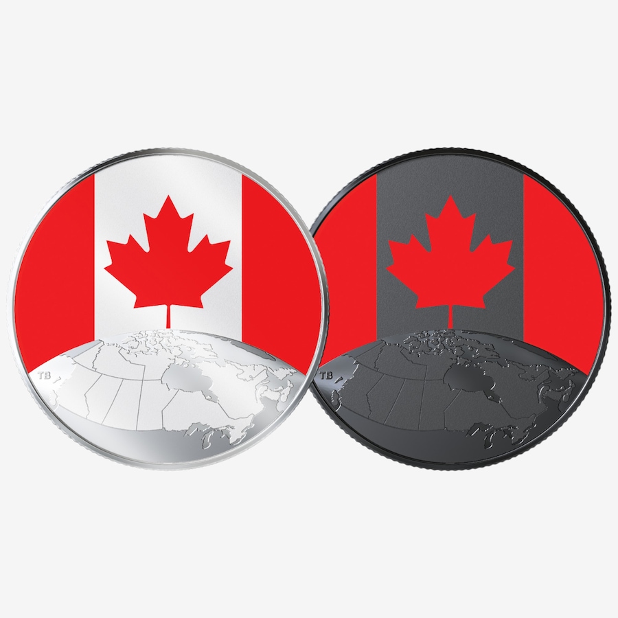 Image 701516.jpg, Product 701-516 / Price $59.95, 2019 $5 Fine Silver Glow in the Dark Coin - This Is Canada from Royal Canadian Mint (RCM) on TSC.ca's Coins department