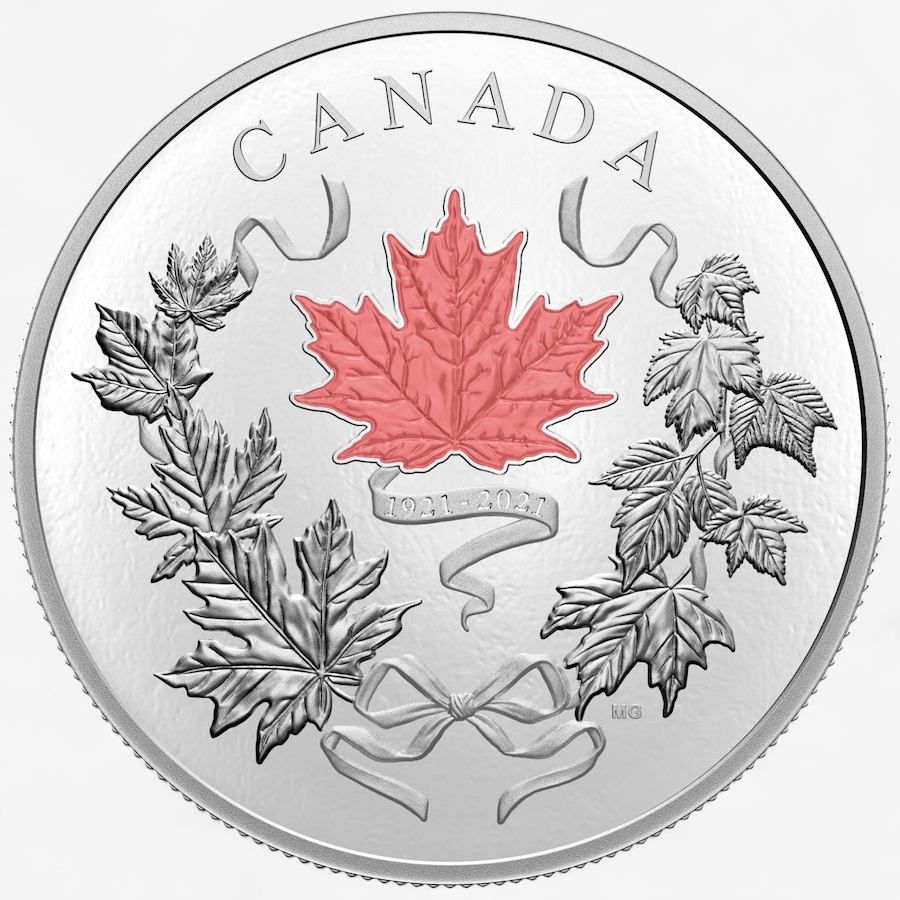 Image 701517_ALTMORE1.jpg, Product 701-517 / Price $1,795.00, 2021 $100 Our National Colours 10-Ounce Fine Silver Coin from Royal Canadian Mint (RCM) on TSC.ca's Coins department
