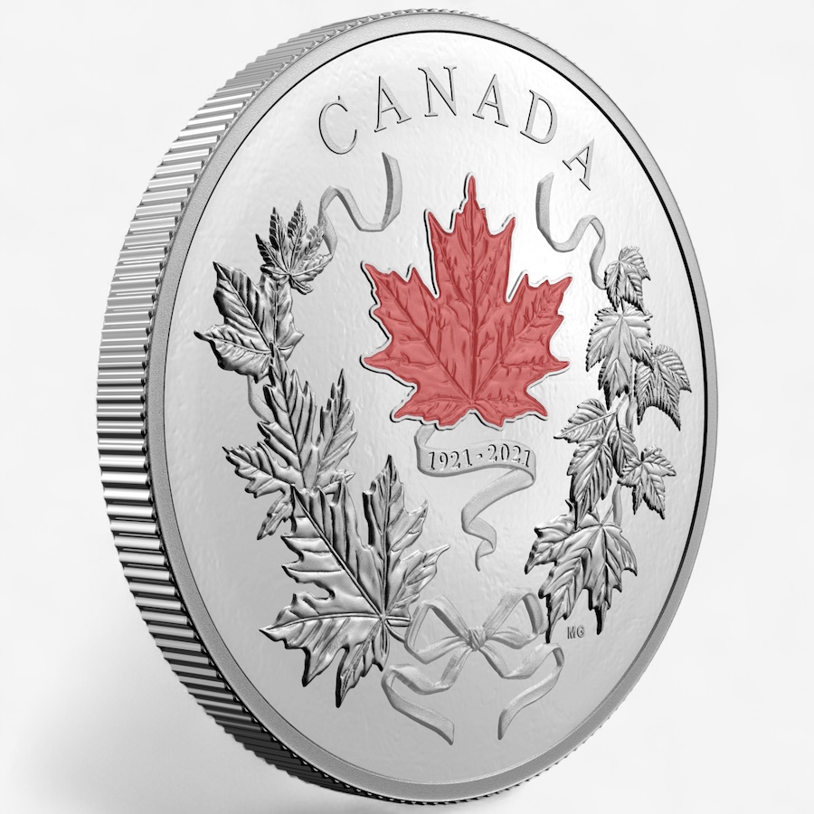 Image 701517_ALTMORE3.jpg, Product 701-517 / Price $1,795.00, 2021 $100 Our National Colours 10-Ounce Fine Silver Coin from Royal Canadian Mint (RCM) on TSC.ca's Coins department
