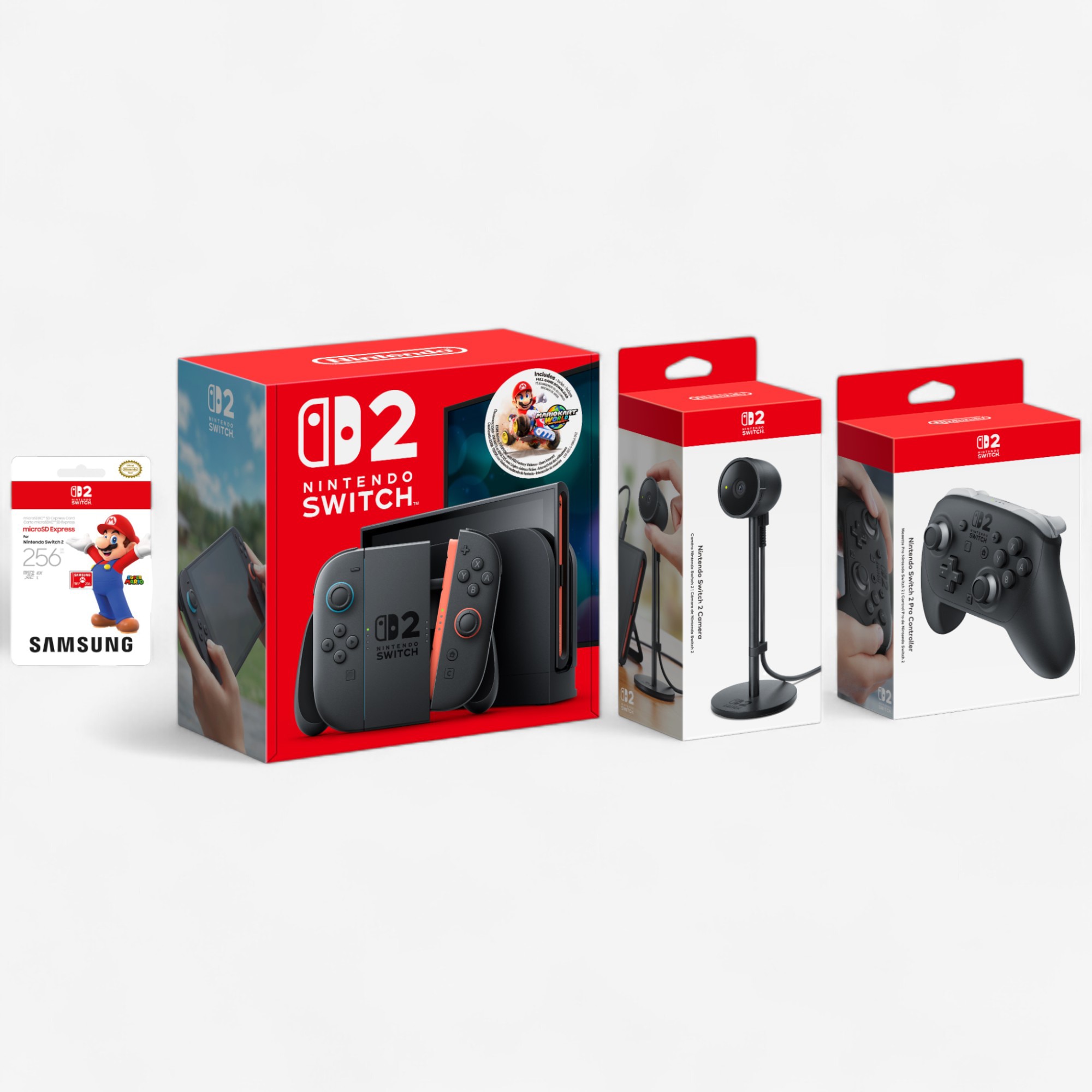 Nintendo Switch 2 Mario Kart Bundle with Pro Controller, 256