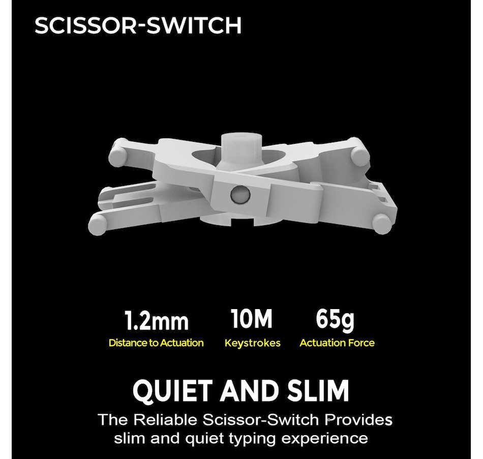 Image 701525_ALTMORE2.jpg, Product 701-525 / Price $59.99, Adesso EasyTouch 730 USB C Multi-OS Scissor Switch Keyboard with Copilot AI Hotkey from Adesso on TSC.ca's Electronics department