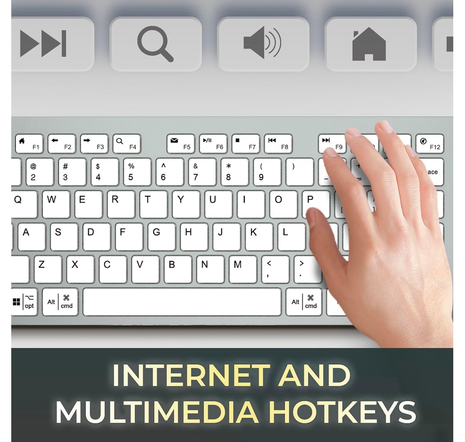 Image 701525_ALTMORE5.jpg, Product 701-525 / Price $59.99, Adesso EasyTouch 730 USB C Multi-OS Scissor Switch Keyboard with Copilot AI Hotkey from Adesso on TSC.ca's Electronics department