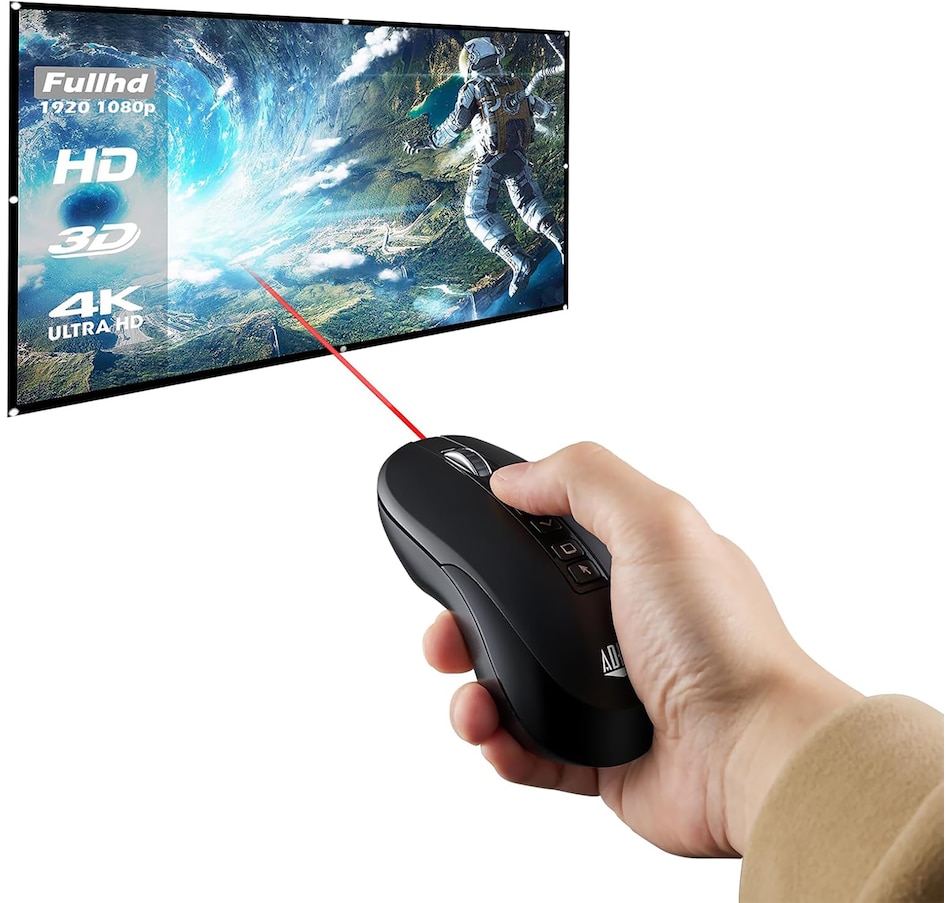 Image 701538_ALTMORE2.jpg, Product 701-538 / Price $119.99, Adesso iMouse P40 Wireless Air Mouse Presentation Clicker with Laser Pointer from Adesso on TSC.ca's Electronics department