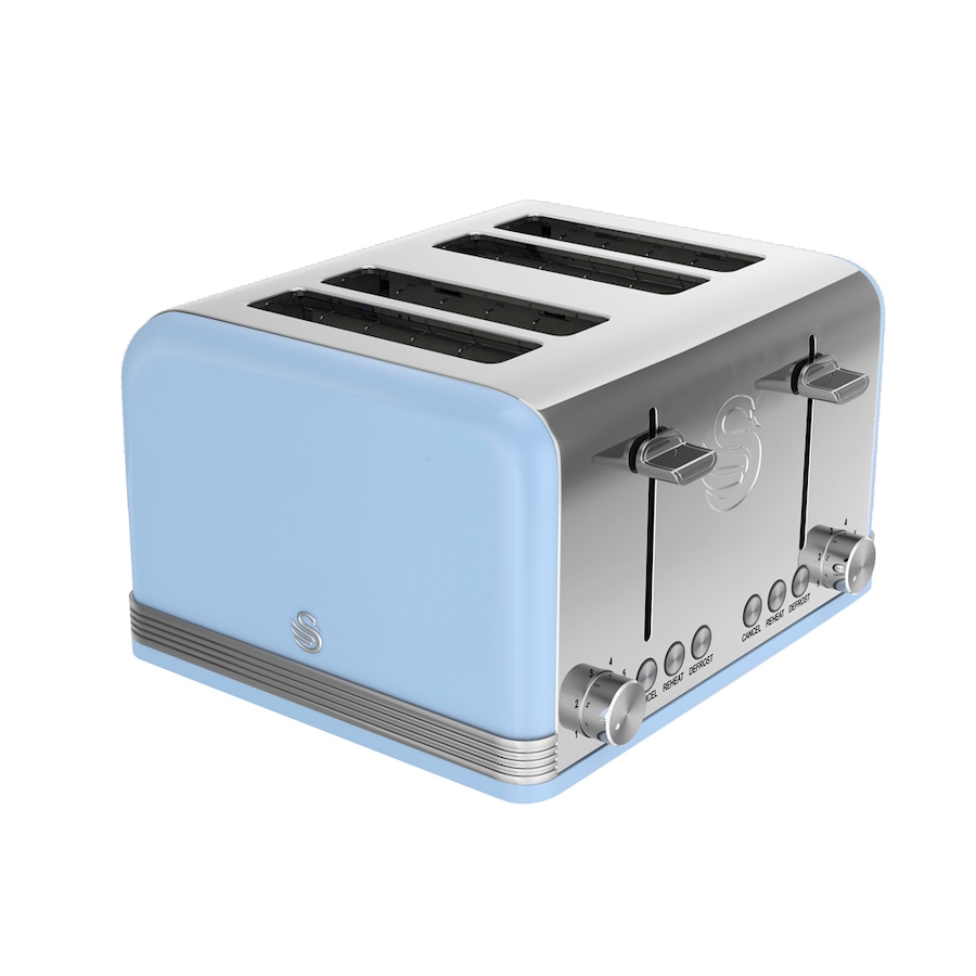 Image 701683_BLU.jpg, Product 701-683 / Price $136.99, Swan Retro 4-Slice Toaster from Swan on TSC.ca's Kitchen department
