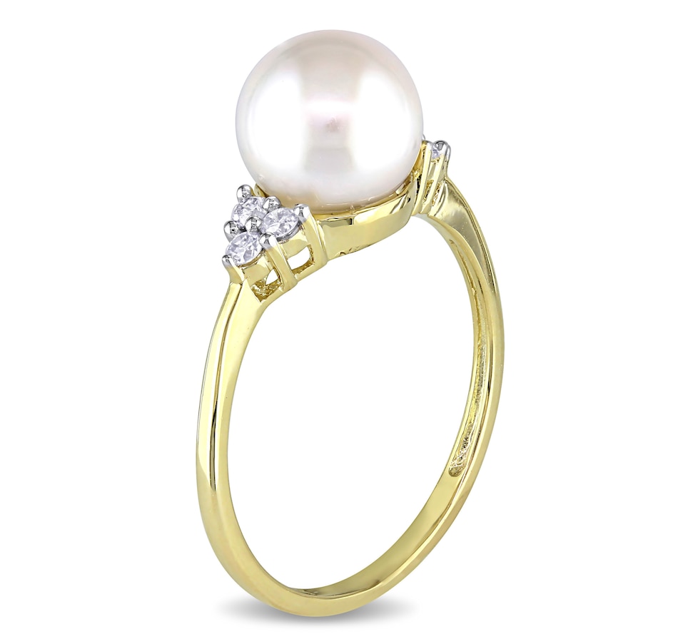 Jewellery - Rings - Cluster - AMOUR Pearls 10K Yellow Gold 7.5-8mm ...