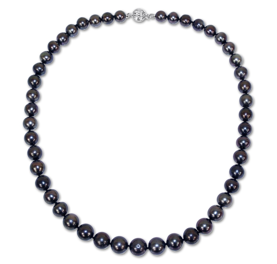 Image 701731_ALTMORE1.jpg, Product 701-731 / Price $1,045.00, AMOUR Pearls 14K White Gold 8mm-10mm Cultured Black Tahitian Pearl Strand Necklace from Amour Pearls on TSC.ca's Jewellery department