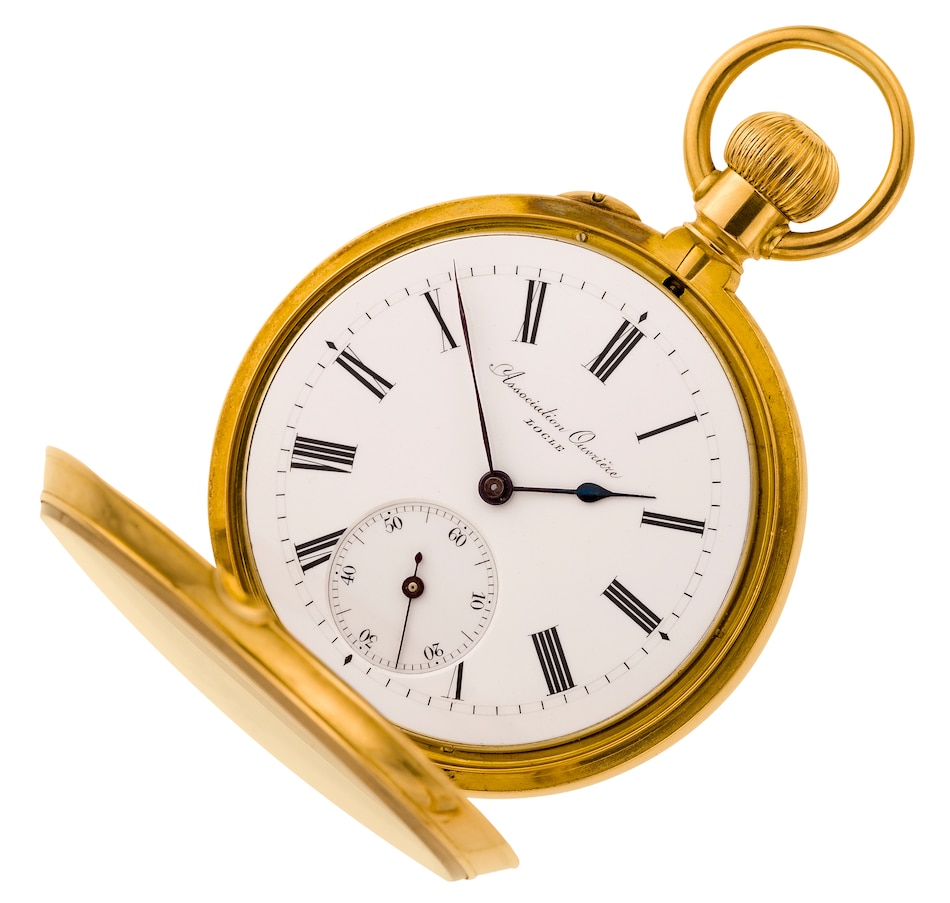 Image 701845_ALTMORE1.jpg, Product 701-845 / Price $4,995.00, 18KT Yellow Gold Association Ouvriere LOCLE Open Face Pocket Watch from Estate Originals on TSC.ca's Jewellery department