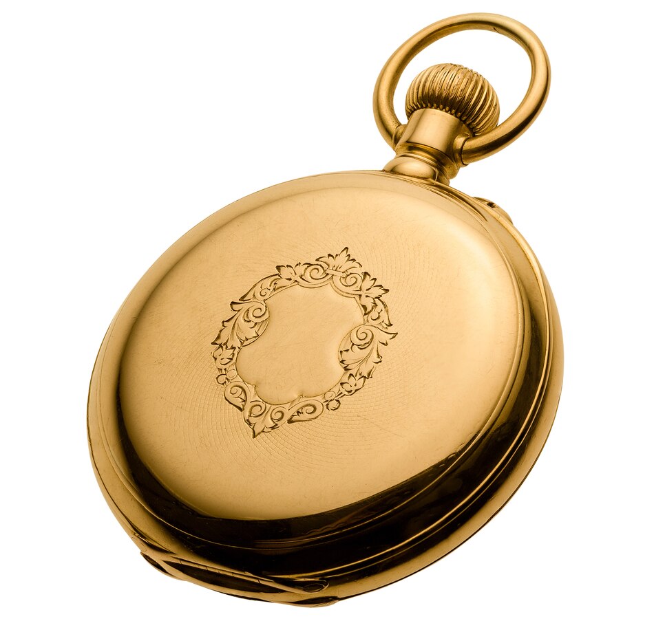Image 701845_ALTMORE2.jpg, Product 701-845 / Price $4,995.00, 18KT Yellow Gold Association Ouvriere LOCLE Open Face Pocket Watch from Estate Originals on TSC.ca's Jewellery department
